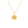 Hyacinth Douyin's best-selling hollowed-out leaf necklace, with a fashionable, light luxury and high-end feel, is a copper-plated 18K gold universal buckle pendant collarbone chain Item Picture